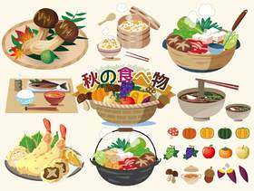 秋天的食物/食物/水果/美食套餐