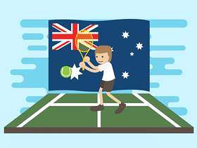  澳大利亚网球矢量图