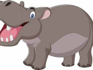 卡通河马张开嘴