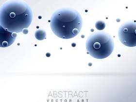 3d蓝色分子抽象背景
