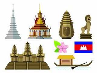 柬埔寨图标集