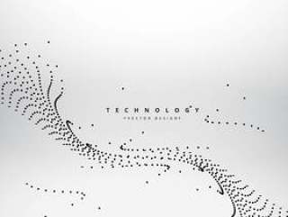 网格点波技术背景矢量设计插画