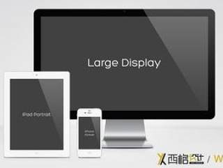 iPhone iPad Mac 黑白 RESPONSIVE SCREEN MOCKUP PACK