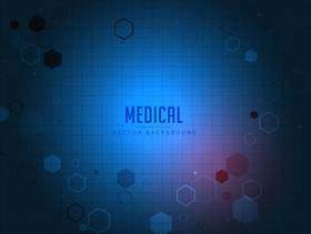 在蓝色col的医疗医疗保健药房概念模板设计