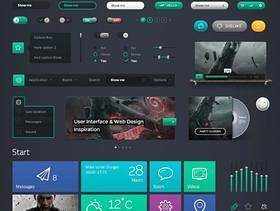 win8风格网页素材psd分层素材