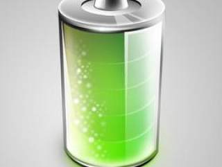 高质感，超精细的PSD分层绿色电池素材
