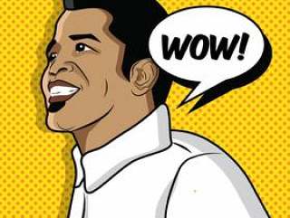 黄色Popart詹姆斯布朗