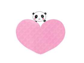 熊猫粉红色的心