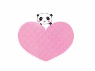 熊猫粉红色的心