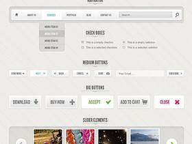 Modern &  Gray 网页元素PSD分层素材