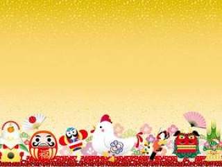新年贺卡装满了新年贺卡