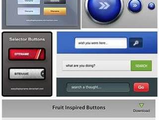 网页设计元素 按钮综集 200多个PSD文件(二)