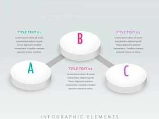 3d样式三步骤infographic模板