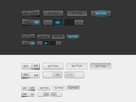 精致按钮开关——psd分层素材