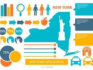 纽约的信息图表元素