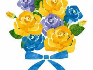 玫瑰花束/黄色/蓝色/父亲的日常使用