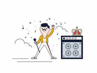  弗雷迪水星矢量