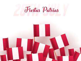 秘鲁独立日庆祝横幅或海报。