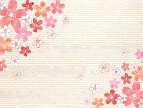 樱桃粉彩_日本纸背景1652年
