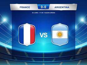 2018年法国队与阿根廷队的足球比赛进行了广播