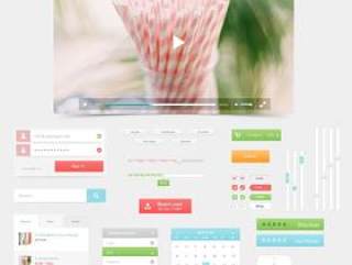 清爽的 UI元素设计（套）