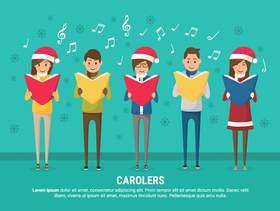 Carolers矢量图