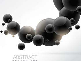 抽象的黑色3d分子背景