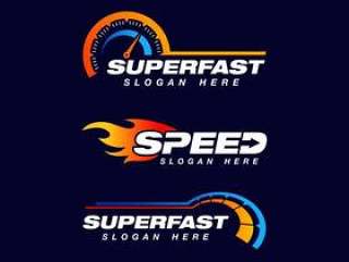 Speed indicator vector logo design