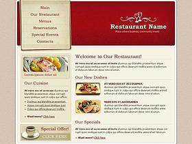 餐厅风格的网页模板