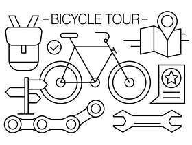  线性自行车图标