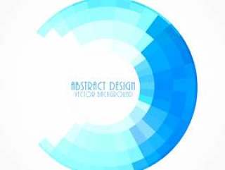 马赛克风格背景中的蓝色圆形框架