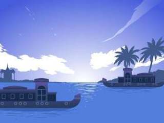 喀拉拉邦船 矢量