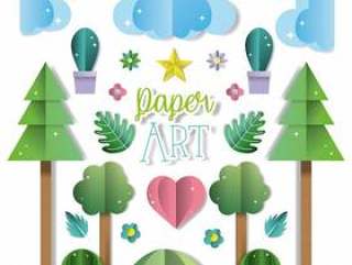 Paper art landscape
