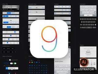 iOS9 Vector GUI Template