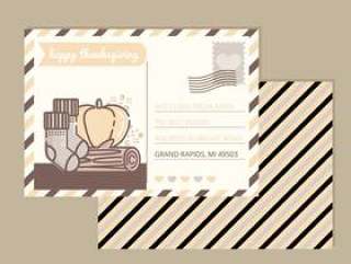 矢量感恩节贺卡