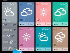 精美的简洁手机天气图标