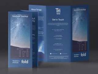 Psd Tri Fold Mockup US A4 Vol4