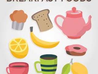 早餐食物矢量