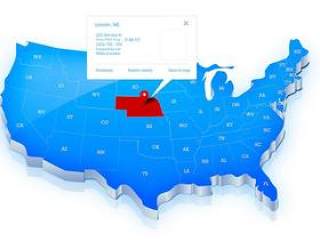 USA Map PSD分层素材