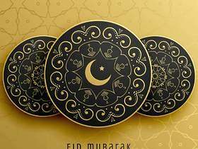 在伊斯兰教的装饰的eid穆巴拉克贺卡设计