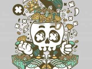 Treasure Skull Cartoon