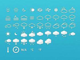 简洁天气图标