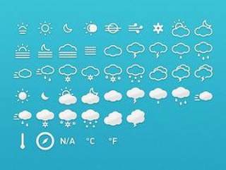 简洁天气图标