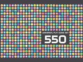550个扁平化icon图标
