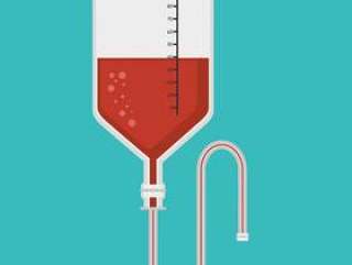 血袋捐赠图标矢量插图设计