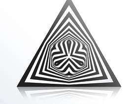 用黑色线条背景做的抽象三角形状
