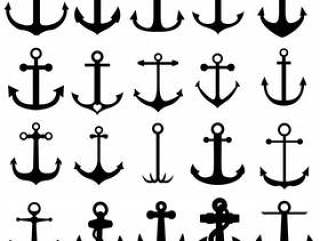 Anchor Nautical Sport Symbol Clipart Silhouette Vector