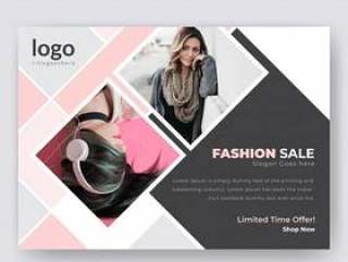 Horizontal Fashion Sale Flyer Template