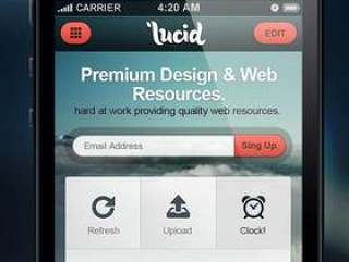 Lucid iPhone App UI Kit Psd