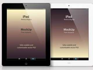 Psd iPad Retina Mockup模板